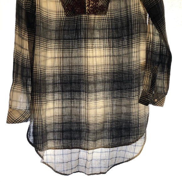 Anthropologie Floreat NWT tunic shirt dress plaid - Picture 3 of 10